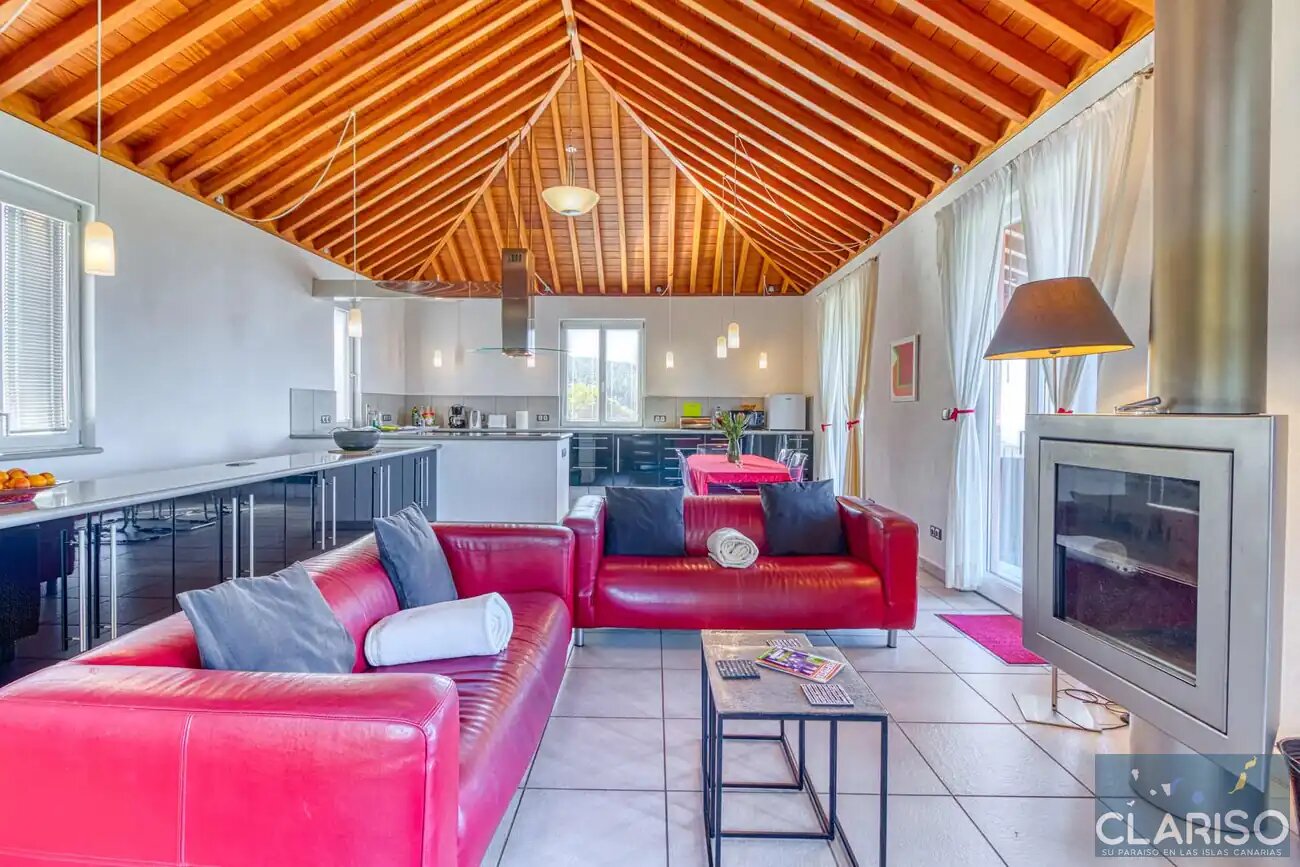 Villa Buena Vista: Ferienhaus mit inklusive Pool und Sauna auf 830 m in Tijarafe auf La Palma