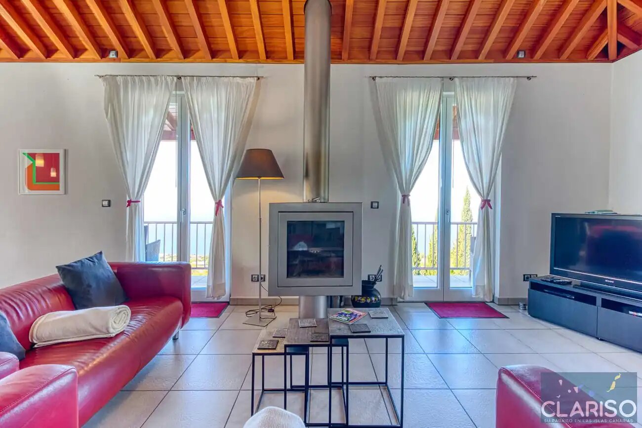 Villa Buena Vista: Ferienhaus mit inklusive Pool und Sauna auf 830 m in Tijarafe auf La Palma
