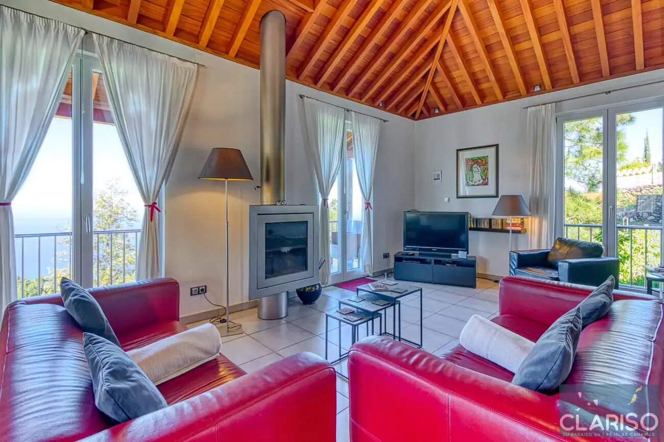 Villa Buena Vista: Ferienhaus mit inklusive Pool und Sauna auf 830 m in Tijarafe auf La Palma
