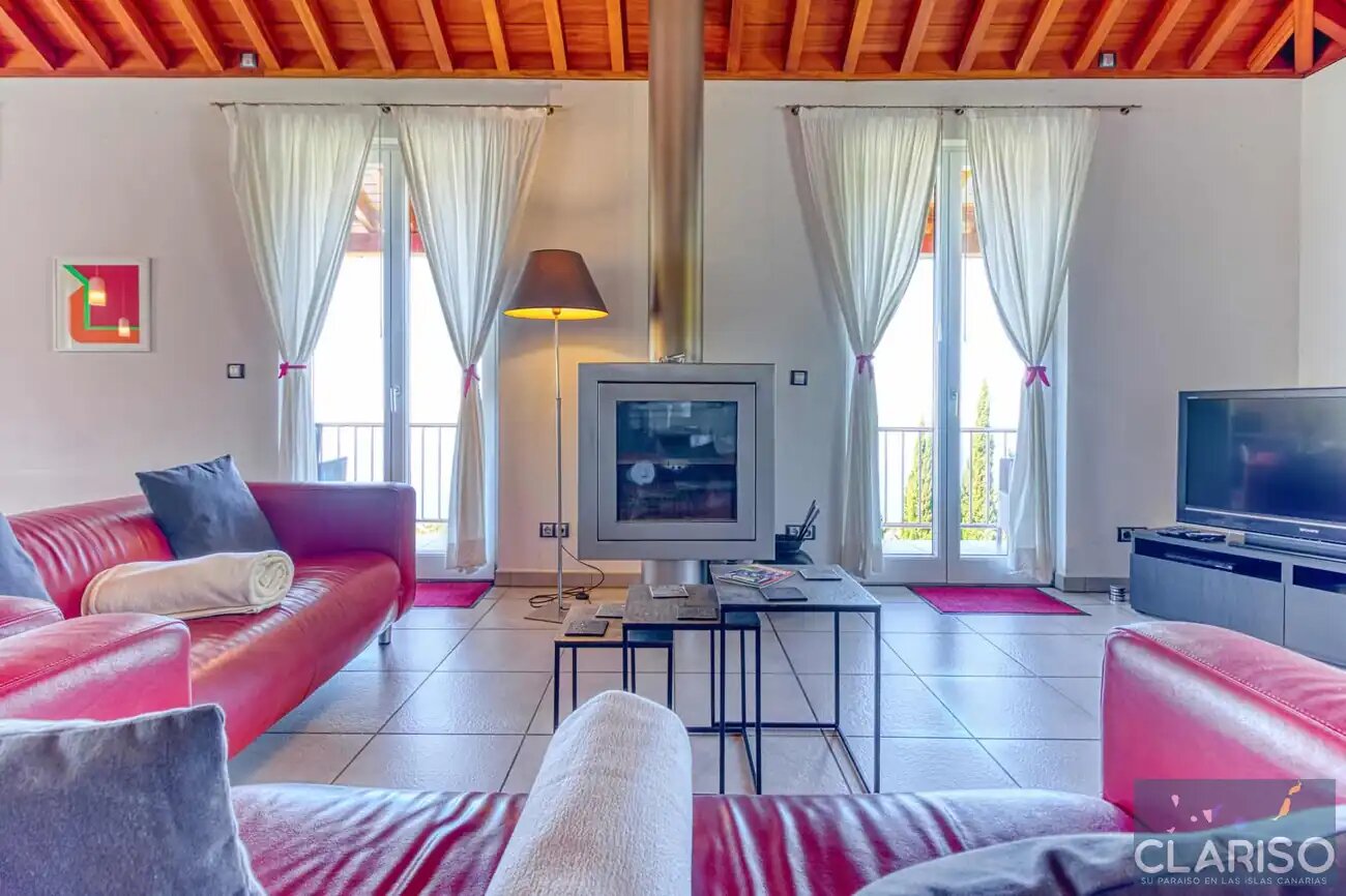 Villa Buena Vista: Ferienhaus mit inklusive Pool und Sauna auf 830 m in Tijarafe auf La Palma