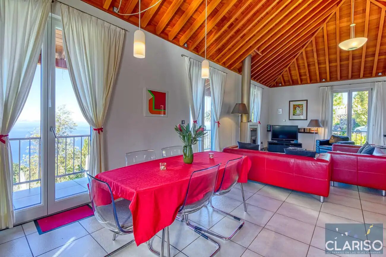 Villa Buena Vista: Ferienhaus mit inklusive Pool und Sauna auf 830 m in Tijarafe auf La Palma