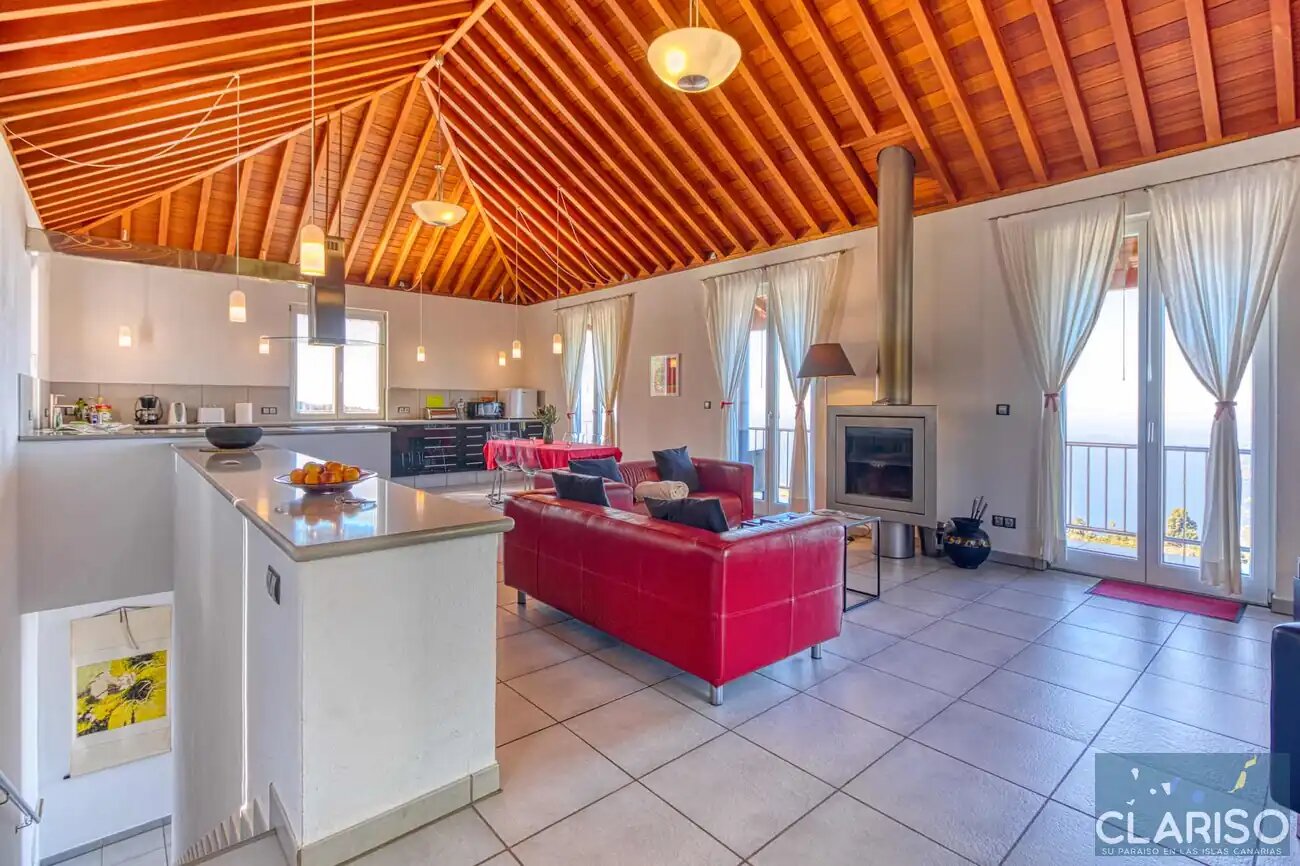 Villa Buena Vista: Ferienhaus mit inklusive Pool und Sauna auf 830 m in Tijarafe auf La Palma