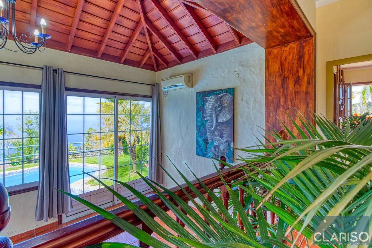 Casa Pedro: Ferienhaus mit Pool und Meerblick auf 793 m in der Natur von Tijarafe auf La Palma