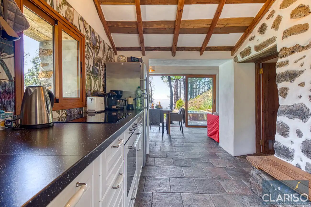 Bodega Linda: Renovierte ehemalige Bodega mit Liegepool auf 1304 m in den Weinbergen von Puntagorda auf La Palma