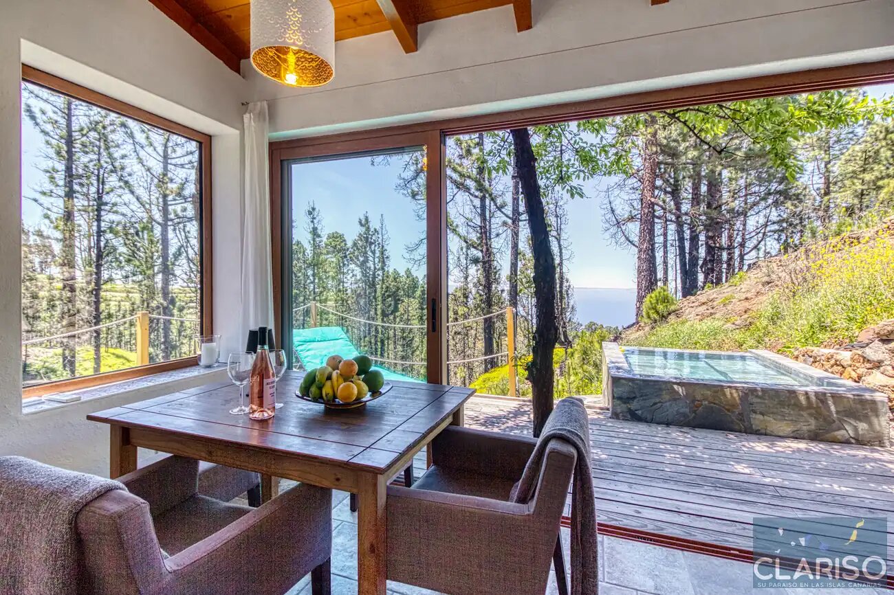 Bodega Linda: Renovierte ehemalige Bodega mit Liegepool auf 1304 m in den Weinbergen von Puntagorda auf La Palma
