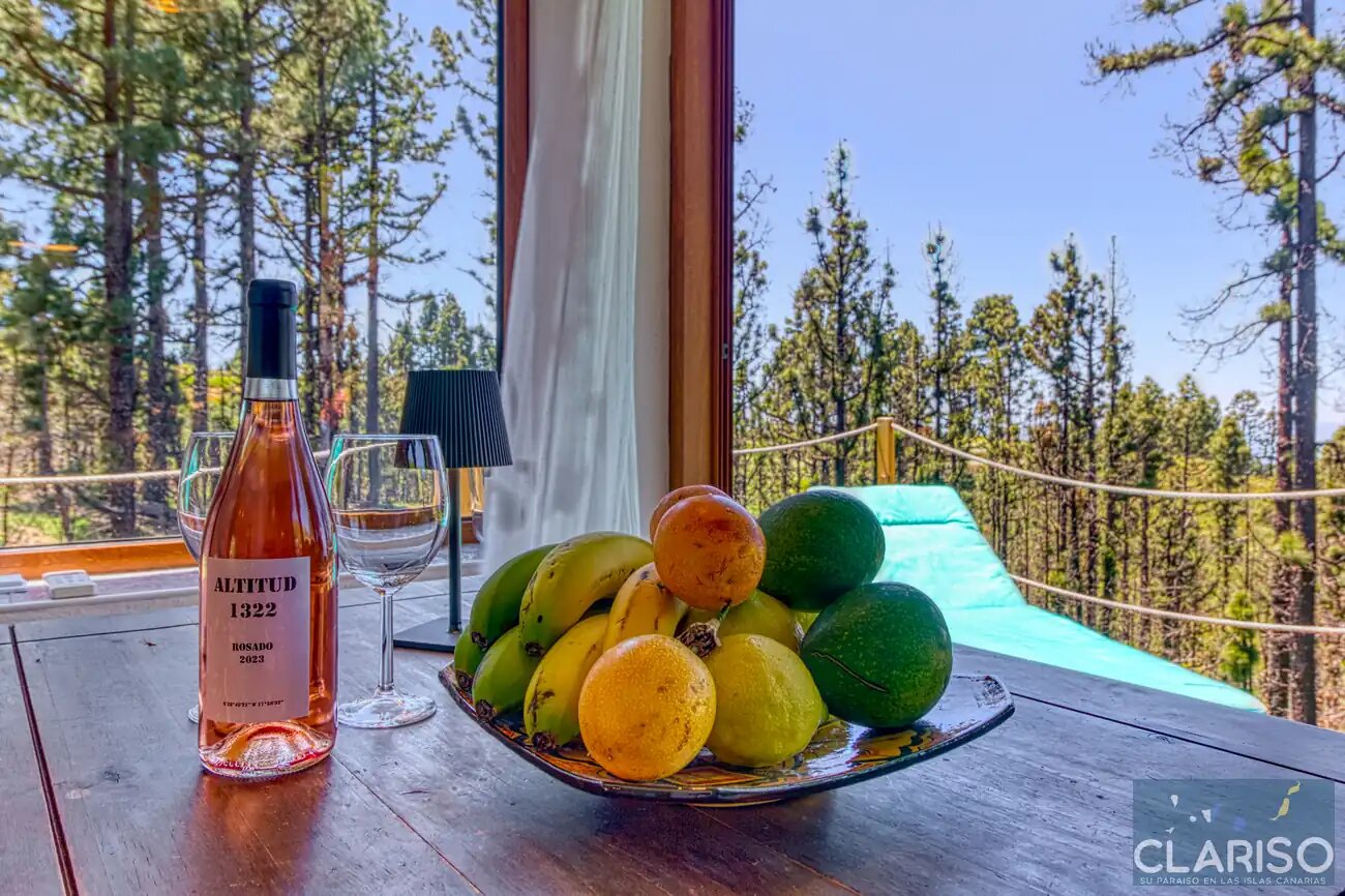 Bodega Linda: Renovierte ehemalige Bodega mit Liegepool auf 1304 m in den Weinbergen von Puntagorda auf La Palma