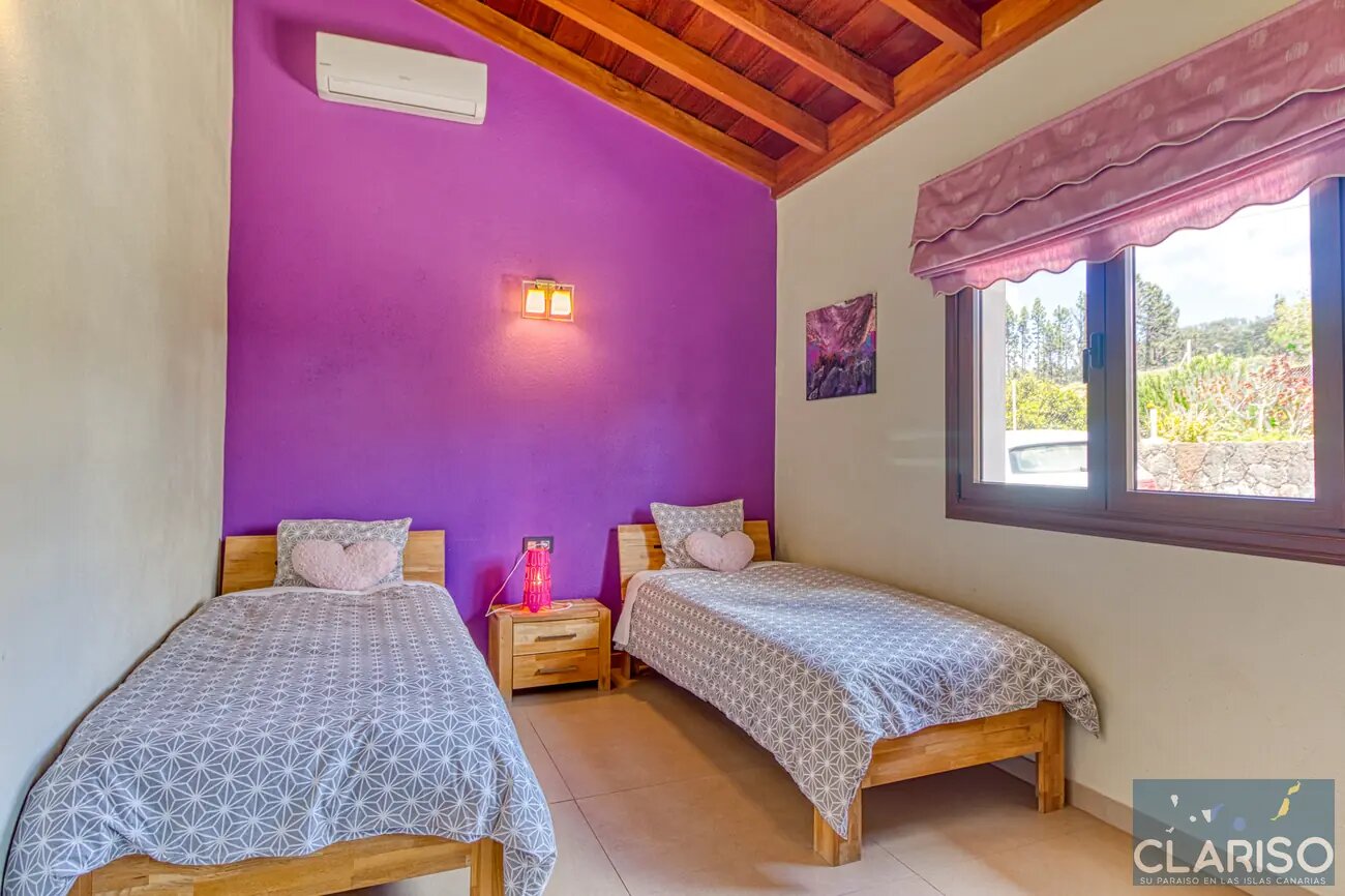 Casa El Peral: Architektenhaus mit Panoramaterrasse und getrennten Schlafflügeln in Puntagorda auf La Palma