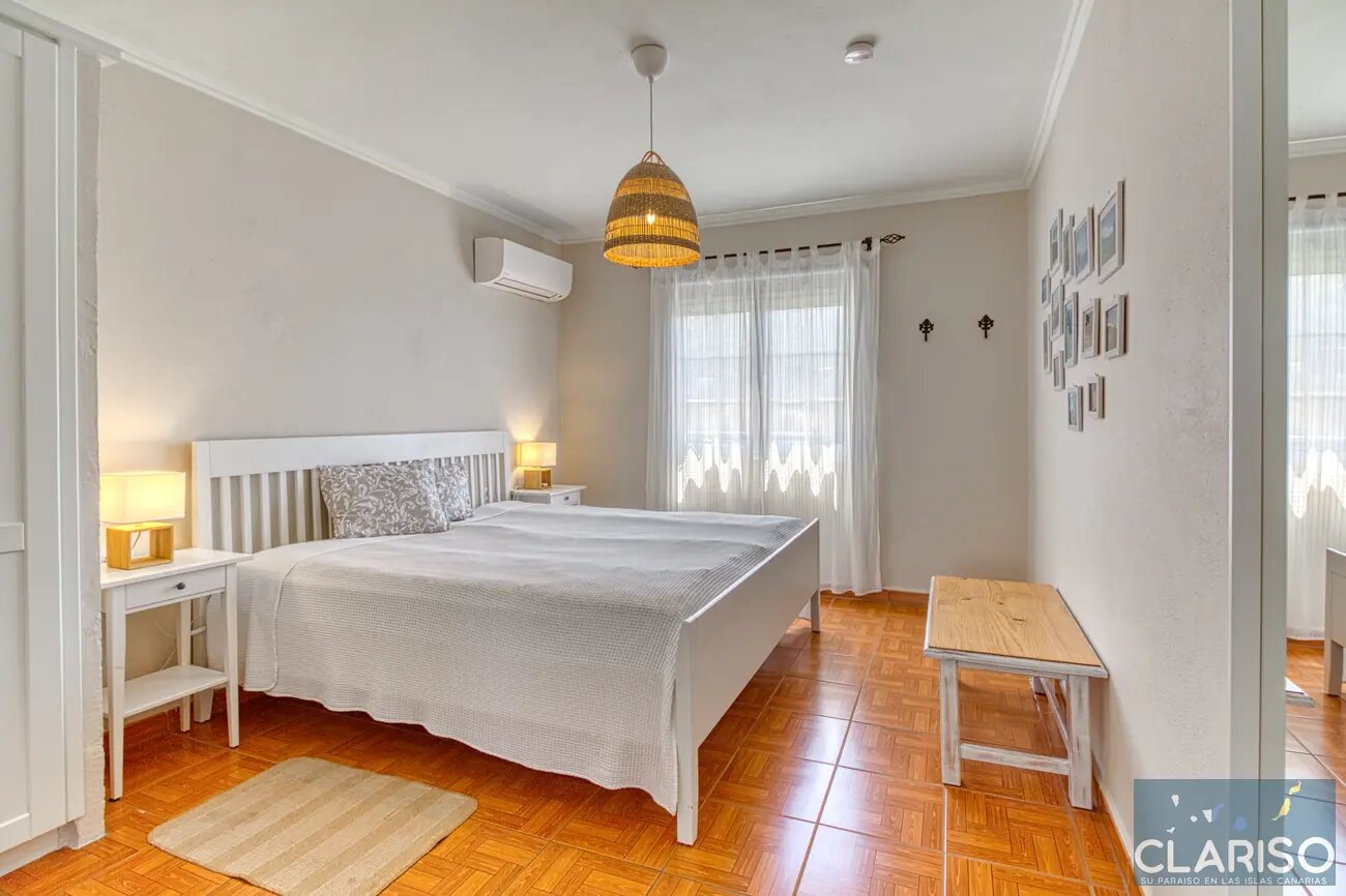 Casa Estrelicia: Apartment mit weißer kanarischer Holzdecke und Gemeinschaftspool in El Paso auf La Palma