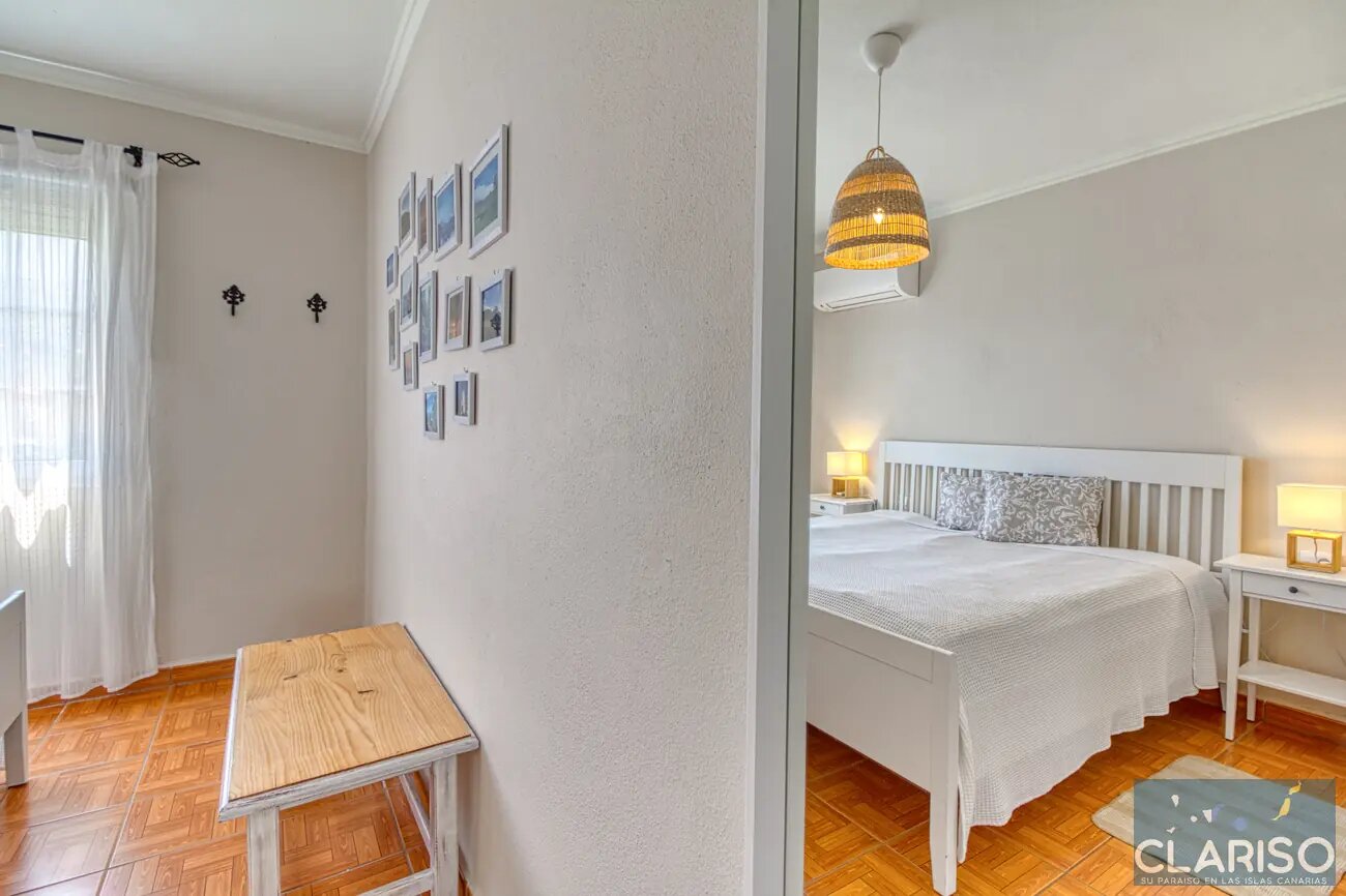 Casa Estrelicia: Apartment mit weißer kanarischer Holzdecke und Gemeinschaftspool in El Paso auf La Palma