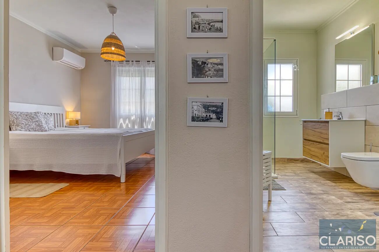 Casa Estrelicia: Apartment mit weißer kanarischer Holzdecke und Gemeinschaftspool in El Paso auf La Palma
