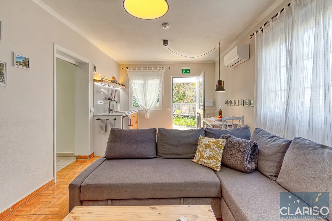 Casa Palmera El Paso: Apartment mit Vulkanblick von der überdachten Terrasse in La Pequeña Maravilla auf La Palma