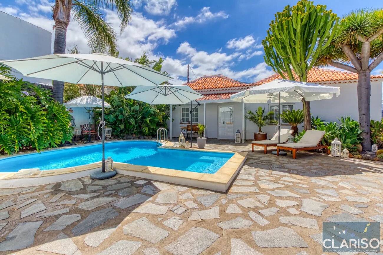 Casa Palmera El Paso: Apartment mit Vulkanblick von der überdachten Terrasse in La Pequeña Maravilla auf La Palma