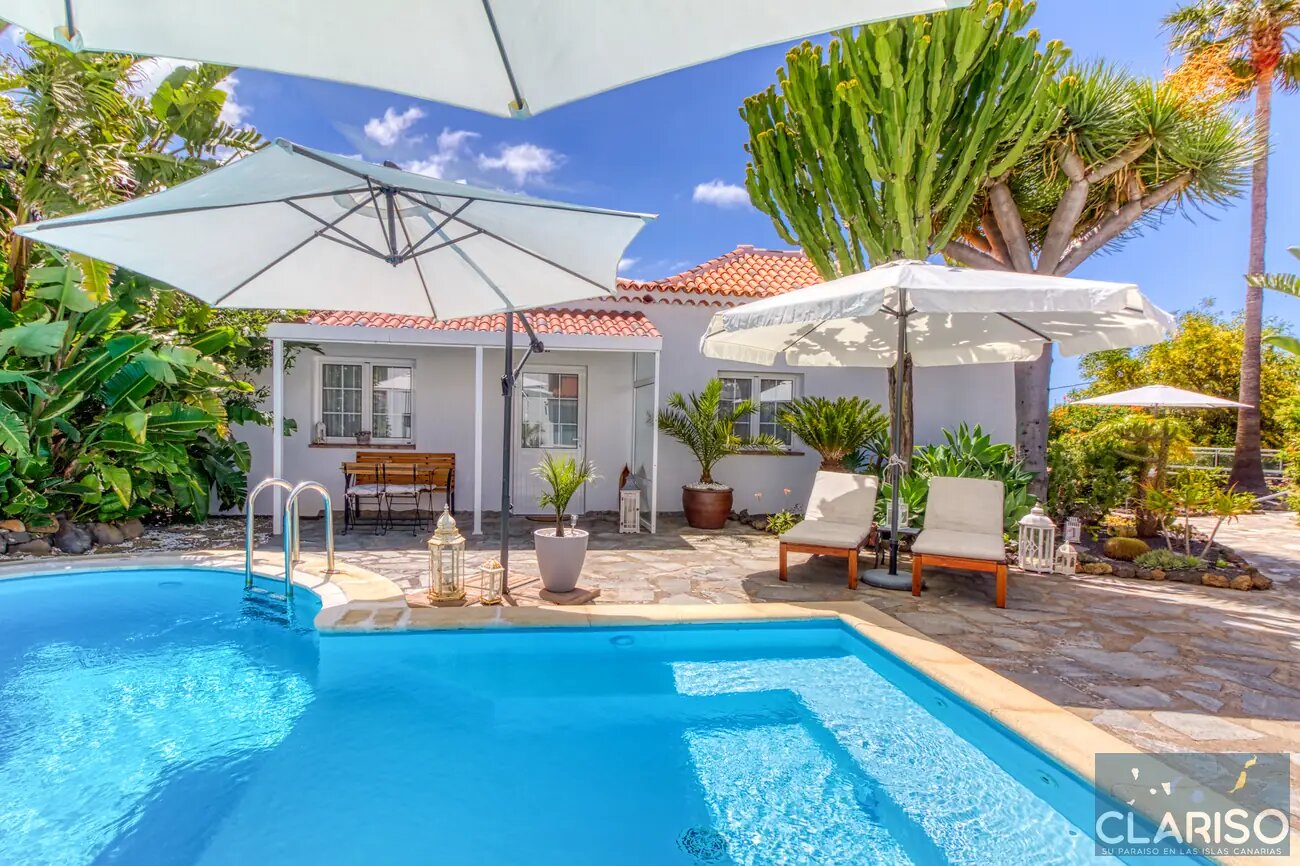 Casa Palmera El Paso: Apartment mit Vulkanblick von der überdachten Terrasse in La Pequeña Maravilla auf La Palma