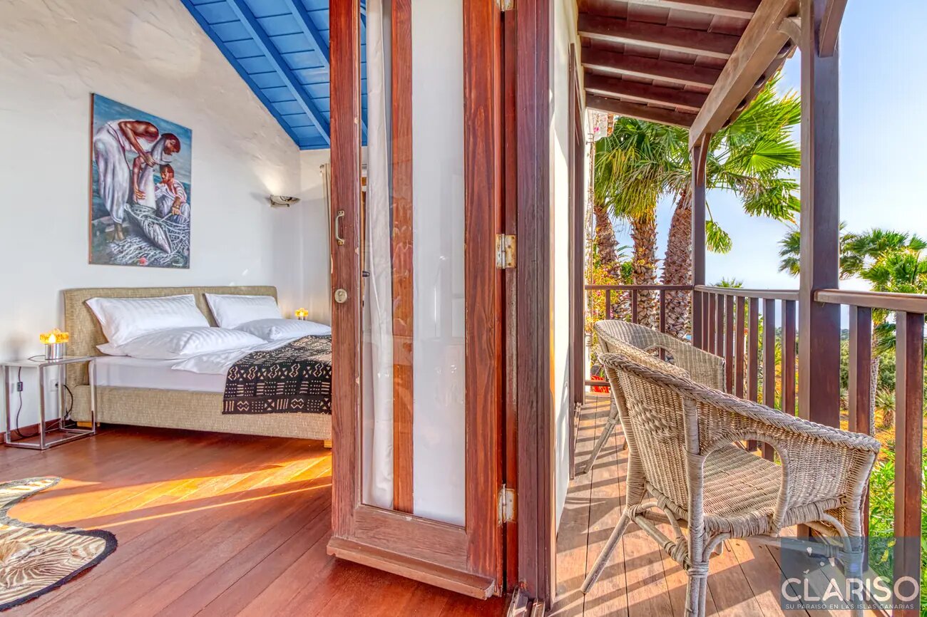 Villa Botanico: Exklusives Herrenhaus mit Skulpturen, Gartenteich und inklusive Pool auf 20.000 m² in Puntagorda auf La Palma