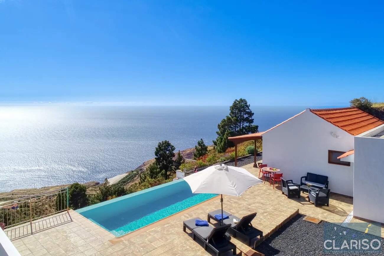 Villa Atardecer: Ferienhaus in absoluter Alleinlage am Ende einer Sackgasse in Puntagorda auf La Palma