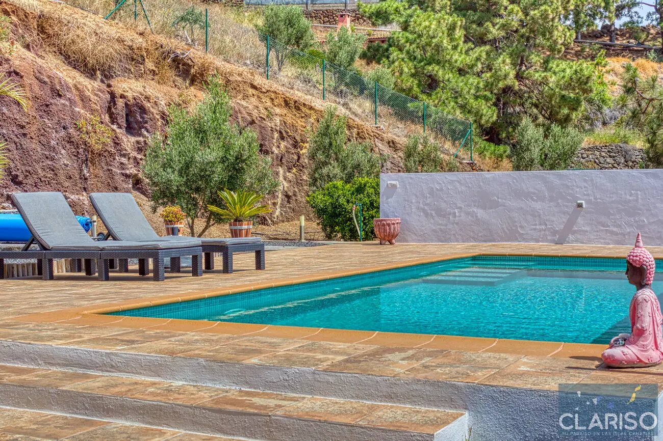 Villa Atardecer: Ferienhaus in absoluter Alleinlage am Ende einer Sackgasse in Puntagorda auf La Palma