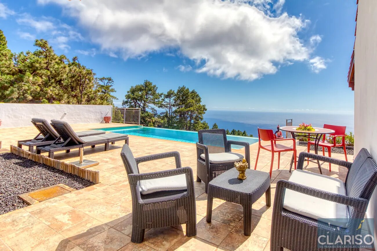 Villa Atardecer: Ferienhaus in absoluter Alleinlage am Ende einer Sackgasse in Puntagorda auf La Palma