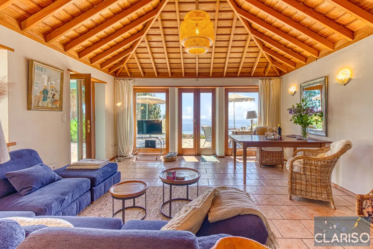Villa Miramatos: Ferienhaus mit Infinity-Pool und Blick auf Pinien und Mirador Matos in Puntagorda auf La Palma