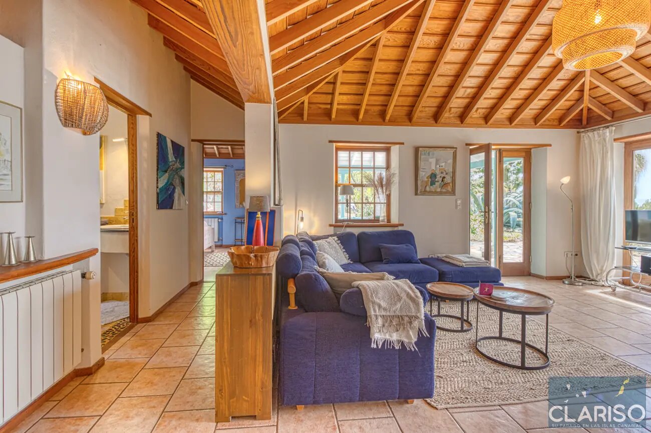 Villa Miramatos: Ferienhaus mit Infinity-Pool und Blick auf Pinien und Mirador Matos in Puntagorda auf La Palma