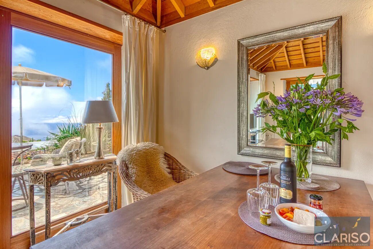 Villa Miramatos: Ferienhaus mit Infinity-Pool und Blick auf Pinien und Mirador Matos in Puntagorda auf La Palma