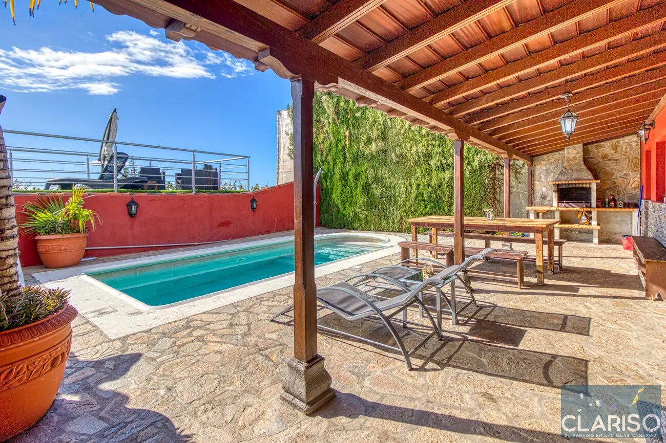 Casa Flamenca: Ferienhaus mit Pool in Bananenplantagen auf bevorzugter Klimahöhe in Tijarafe auf La Palma