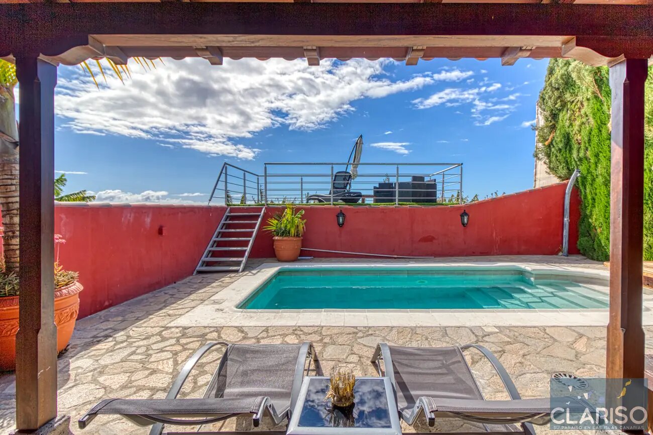 Casa Flamenca: Ferienhaus mit Pool in Bananenplantagen auf bevorzugter Klimahöhe in Tijarafe auf La Palma