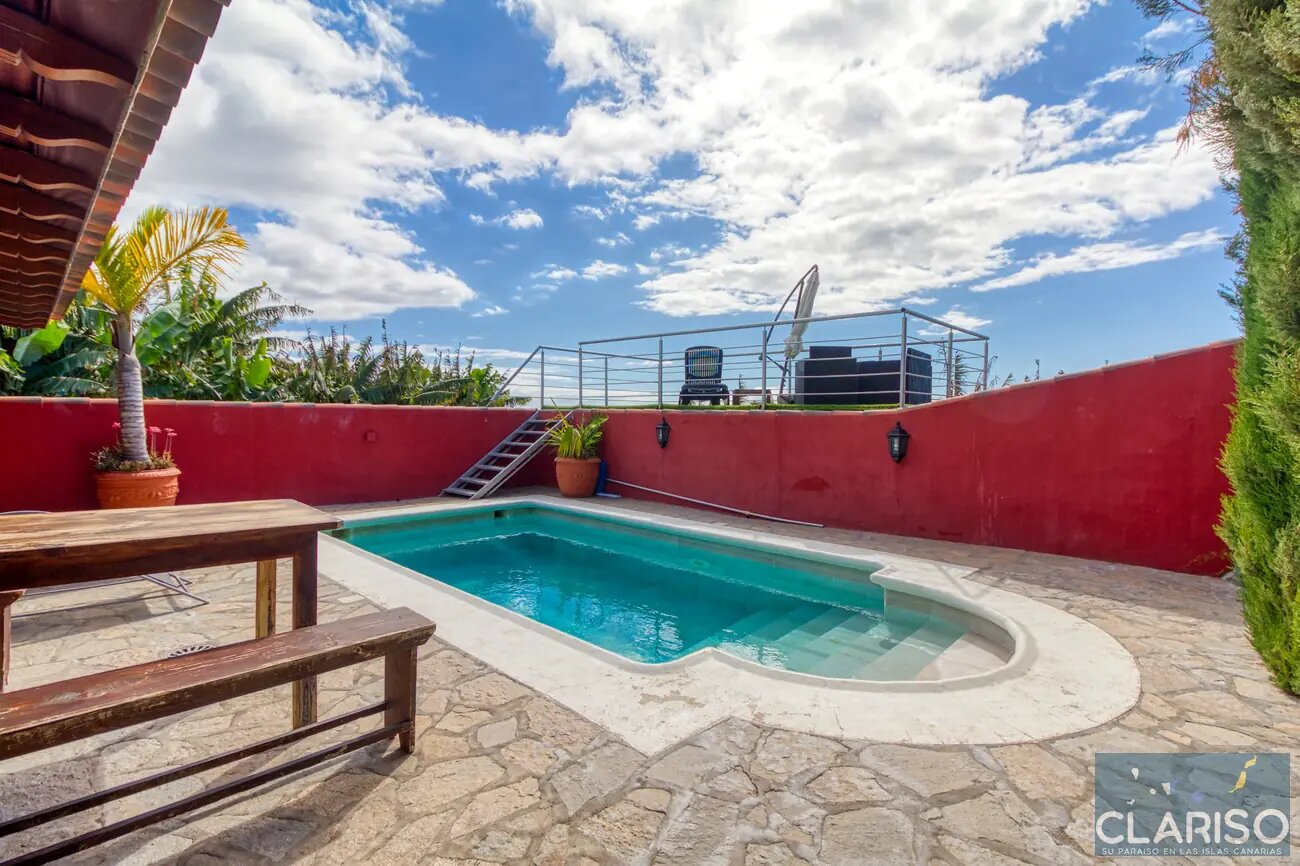 Casa Flamenca: Ferienhaus mit Pool in Bananenplantagen auf bevorzugter Klimahöhe in Tijarafe auf La Palma