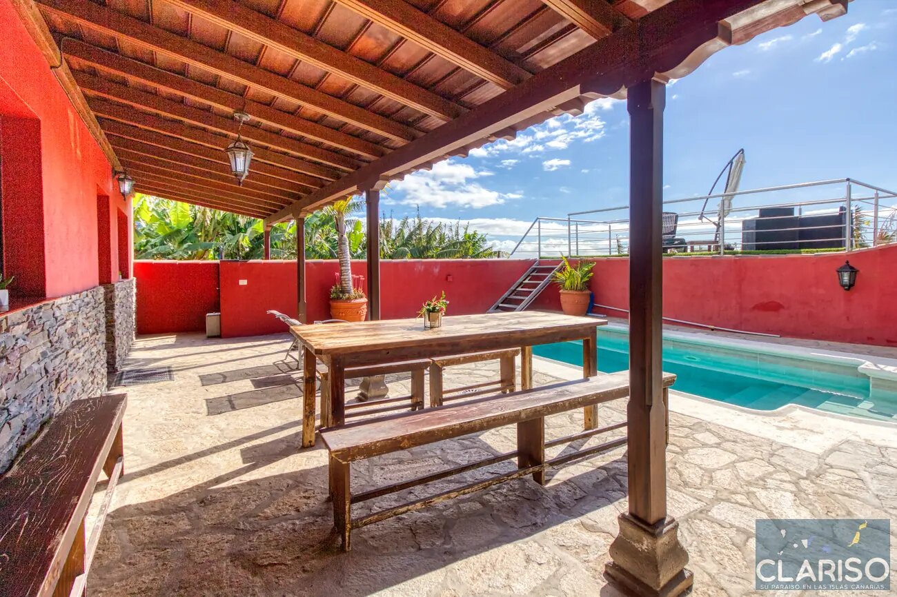 Casa Flamenca: Ferienhaus mit Pool in Bananenplantagen auf bevorzugter Klimahöhe in Tijarafe auf La Palma