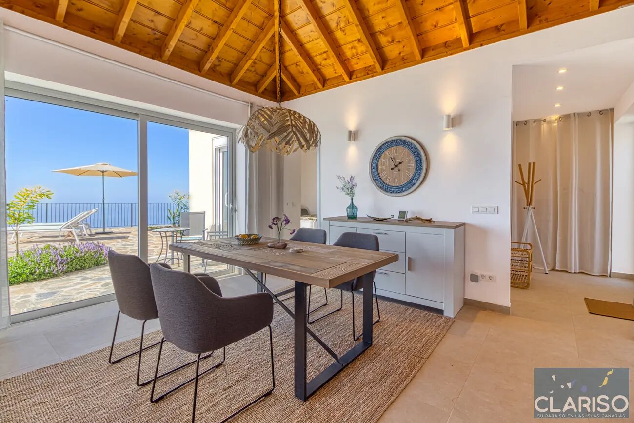 Casa La Punta: Modernes Ferienhaus mit 12-Meter-Solarpool und Bäcker zu Fuß in Tijarafe auf La Palma
