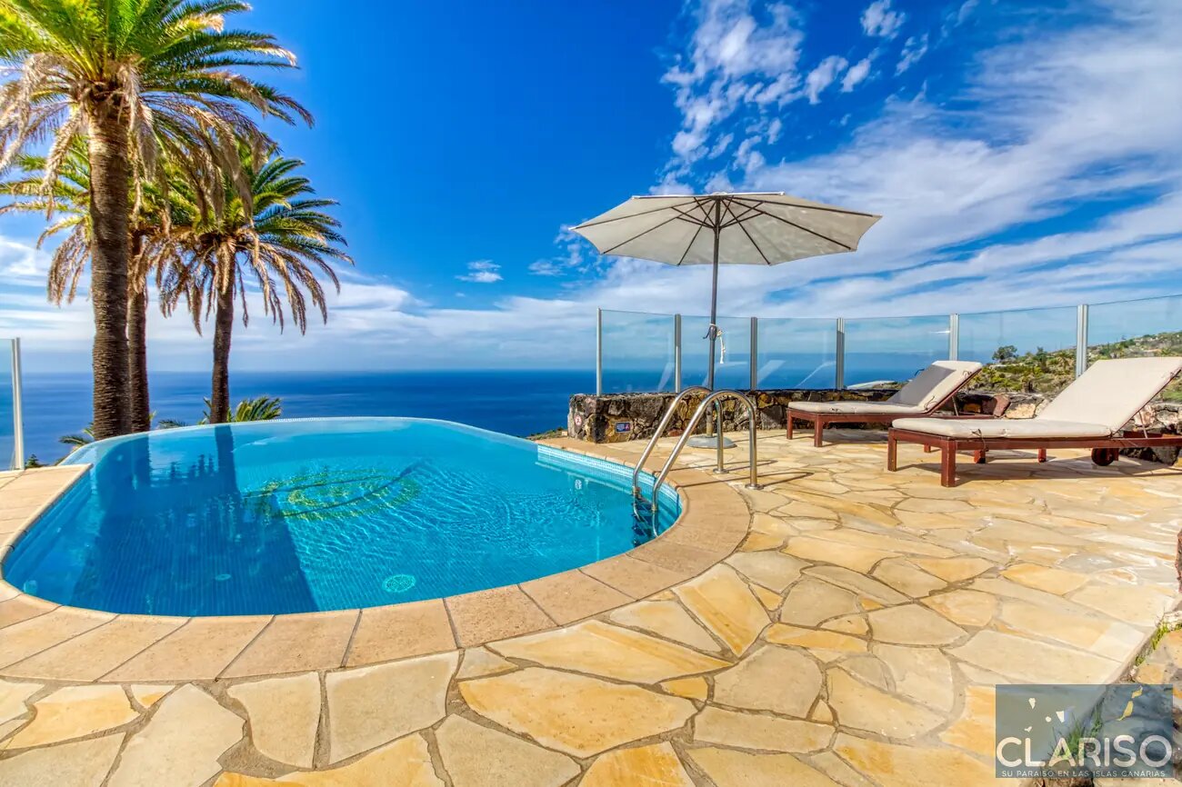 Casa Caracol: Ferienhaus mit Infinitypool und Meerblick in Tijarafe auf La Palma