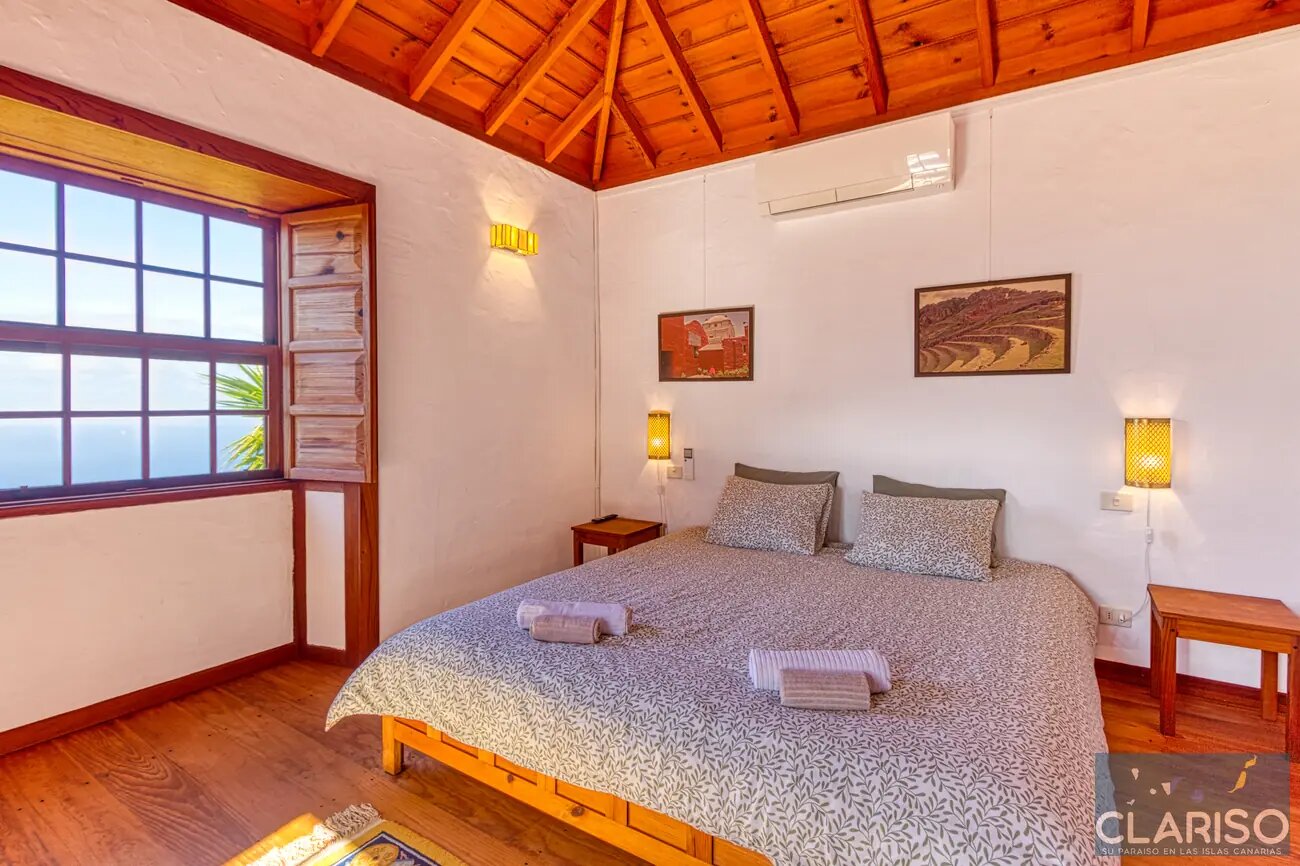 Casa Alpalma: Ferienhaus mit Piano, maurisch-andalusischen Einflüssen und solargeheiztem Sitzpool in Puntagorda auf La Palma
