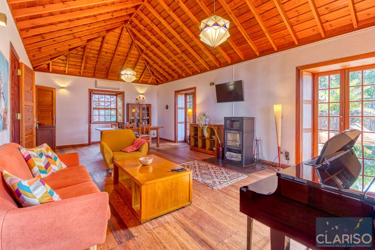 Casa Alpalma: Ferienhaus mit Piano, maurisch-andalusischen Einflüssen und solargeheiztem Sitzpool in Puntagorda auf La Palma