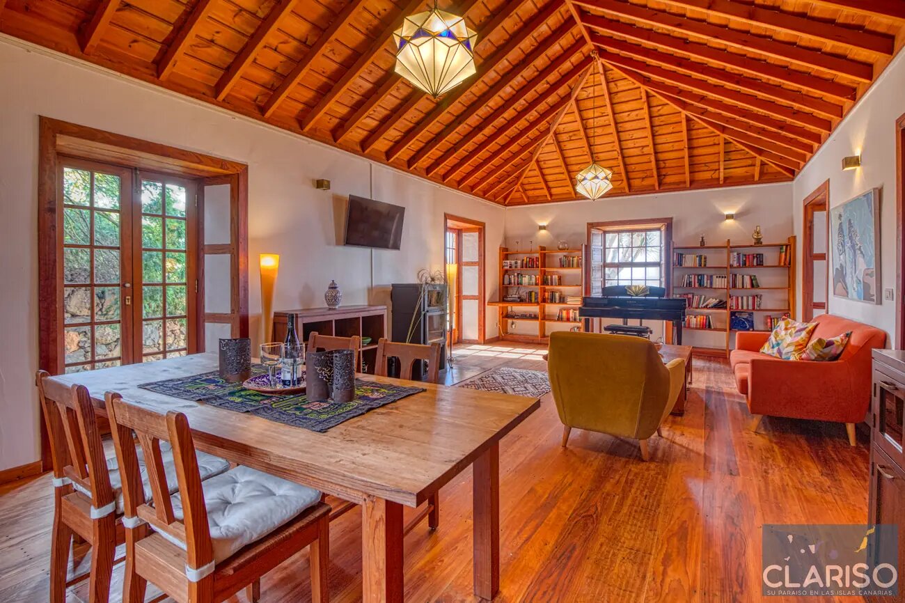 Casa Alpalma: Ferienhaus mit Piano, maurisch-andalusischen Einflüssen und solargeheiztem Sitzpool in Puntagorda auf La Palma