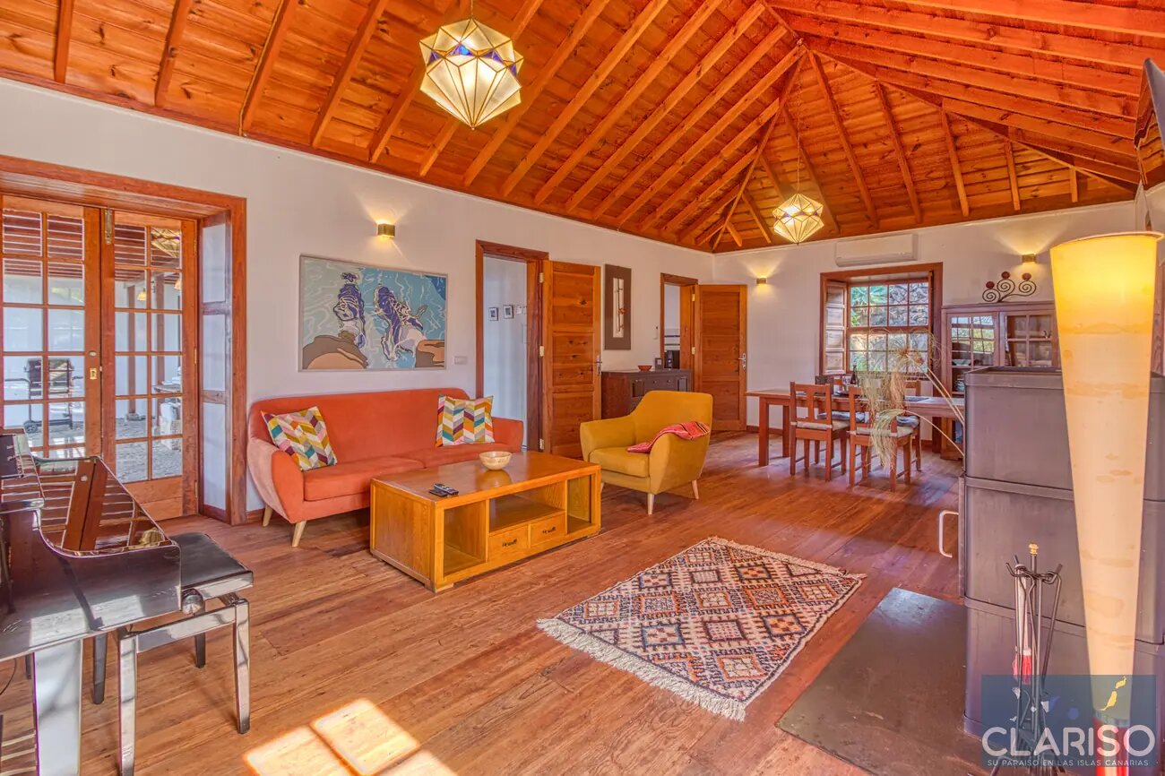Casa Alpalma: Ferienhaus mit Piano, maurisch-andalusischen Einflüssen und solargeheiztem Sitzpool in Puntagorda auf La Palma