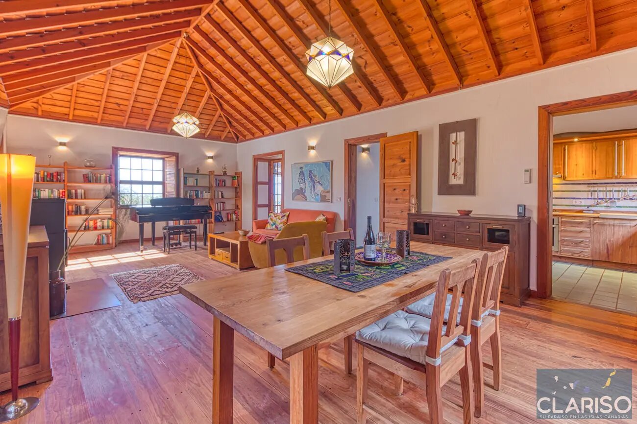 Casa Alpalma: Ferienhaus mit Piano, maurisch-andalusischen Einflüssen und solargeheiztem Sitzpool in Puntagorda auf La Palma