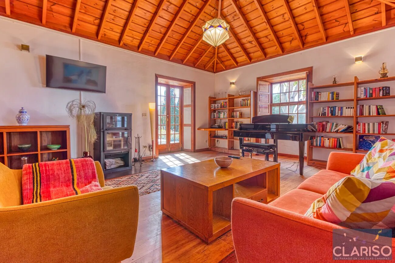 Casa Alpalma: Ferienhaus mit Piano, maurisch-andalusischen Einflüssen und solargeheiztem Sitzpool in Puntagorda auf La Palma