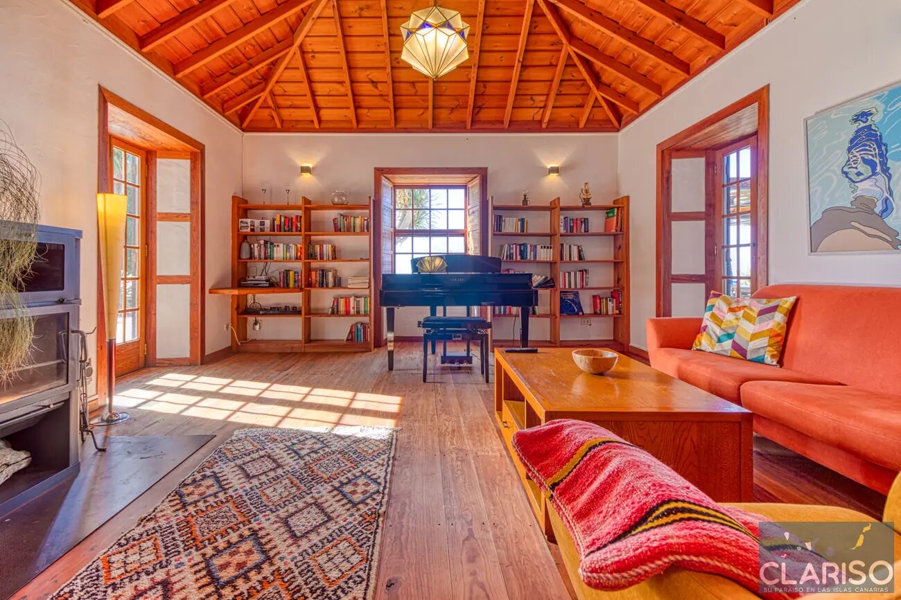 Casa Alpalma: Ferienhaus mit Piano, maurisch-andalusischen Einflüssen und solargeheiztem Sitzpool in Puntagorda auf La Palma