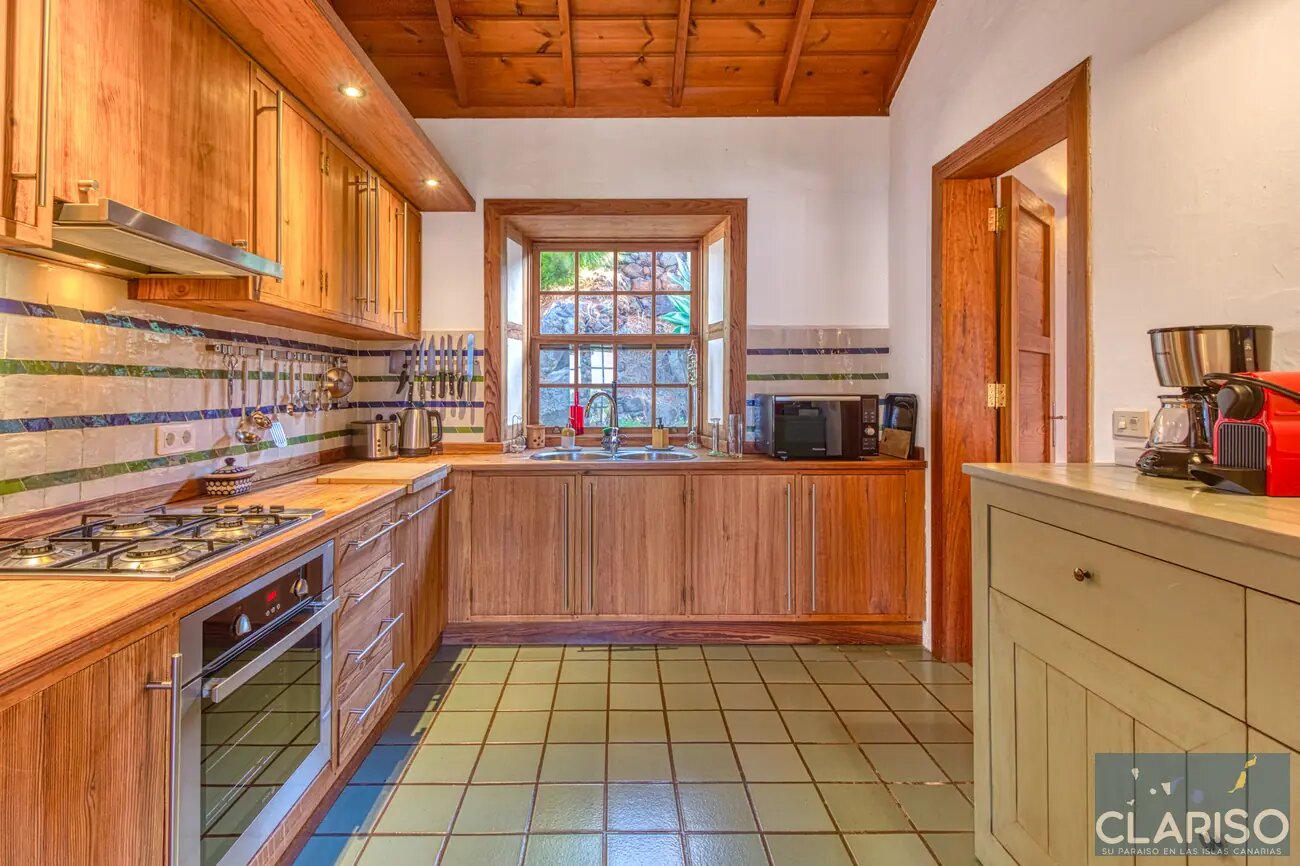 Casa Alpalma: Ferienhaus mit Piano, maurisch-andalusischen Einflüssen und solargeheiztem Sitzpool in Puntagorda auf La Palma
