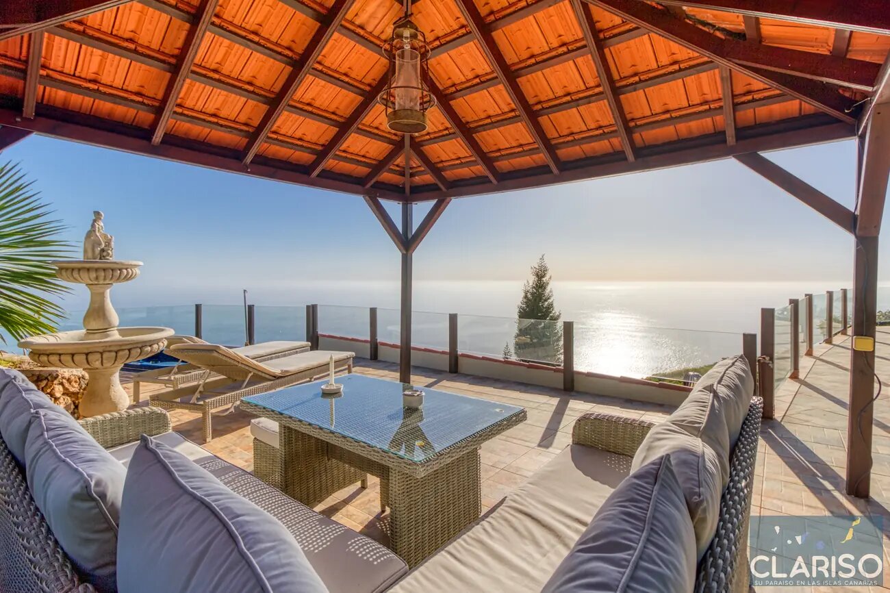 Villa Morrito: Windgeschütztes Ferienhaus mit Jacuzzi und Meerblick am Ende einer Sackgasse in Puntagorda auf La Palma