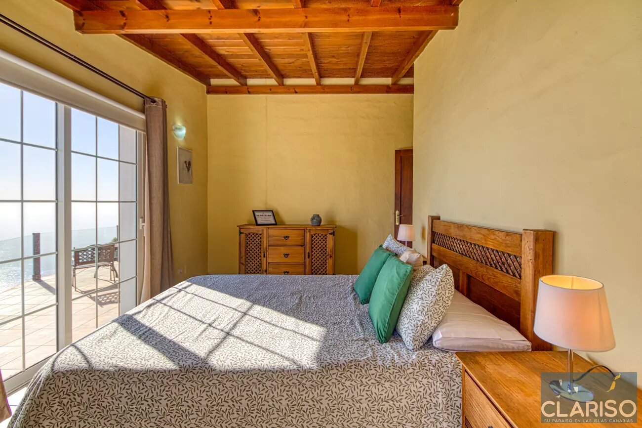 Villa Morrito: Windgeschütztes Ferienhaus mit Jacuzzi und Meerblick am Ende einer Sackgasse in Puntagorda auf La Palma