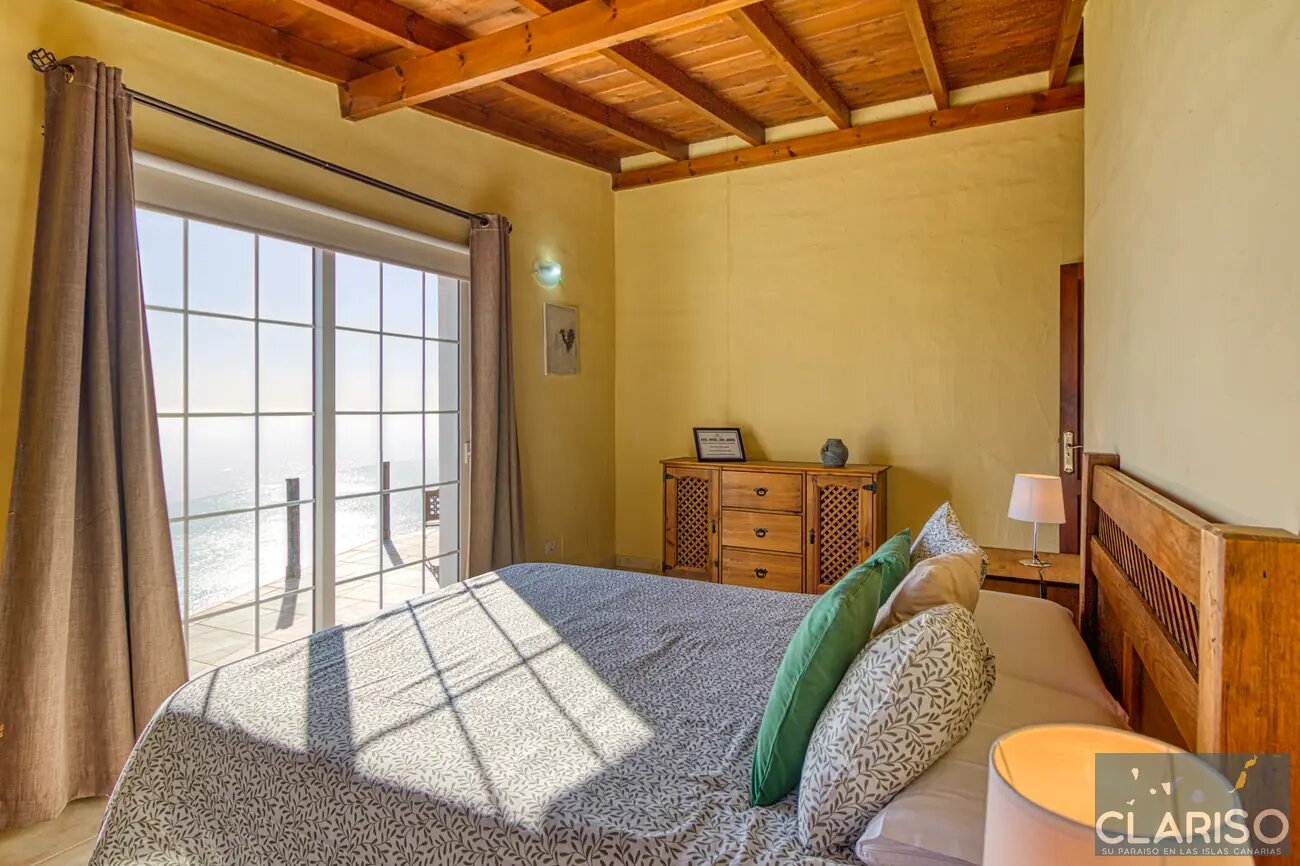 Villa Morrito: Windgeschütztes Ferienhaus mit Jacuzzi und Meerblick am Ende einer Sackgasse in Puntagorda auf La Palma