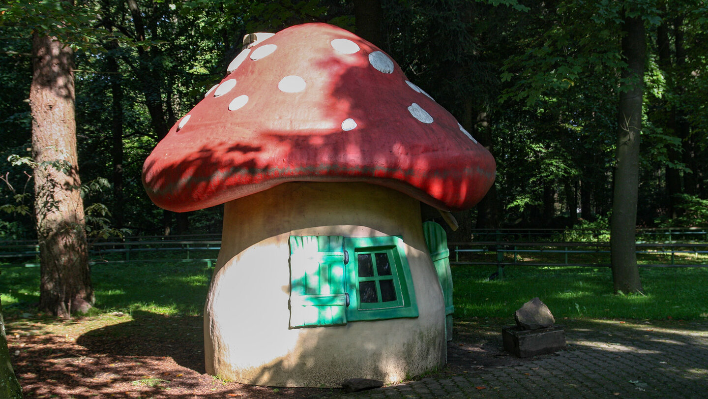 Fliegenpilzhütte im Märchenparadies am Königstuhl Fliegenpilzhütte im Märchenparadies am Königstuhl