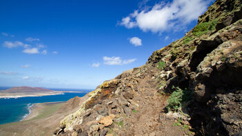 der Wanderweg auf dem Camino de Guatifay zum Strand Playa del Risco