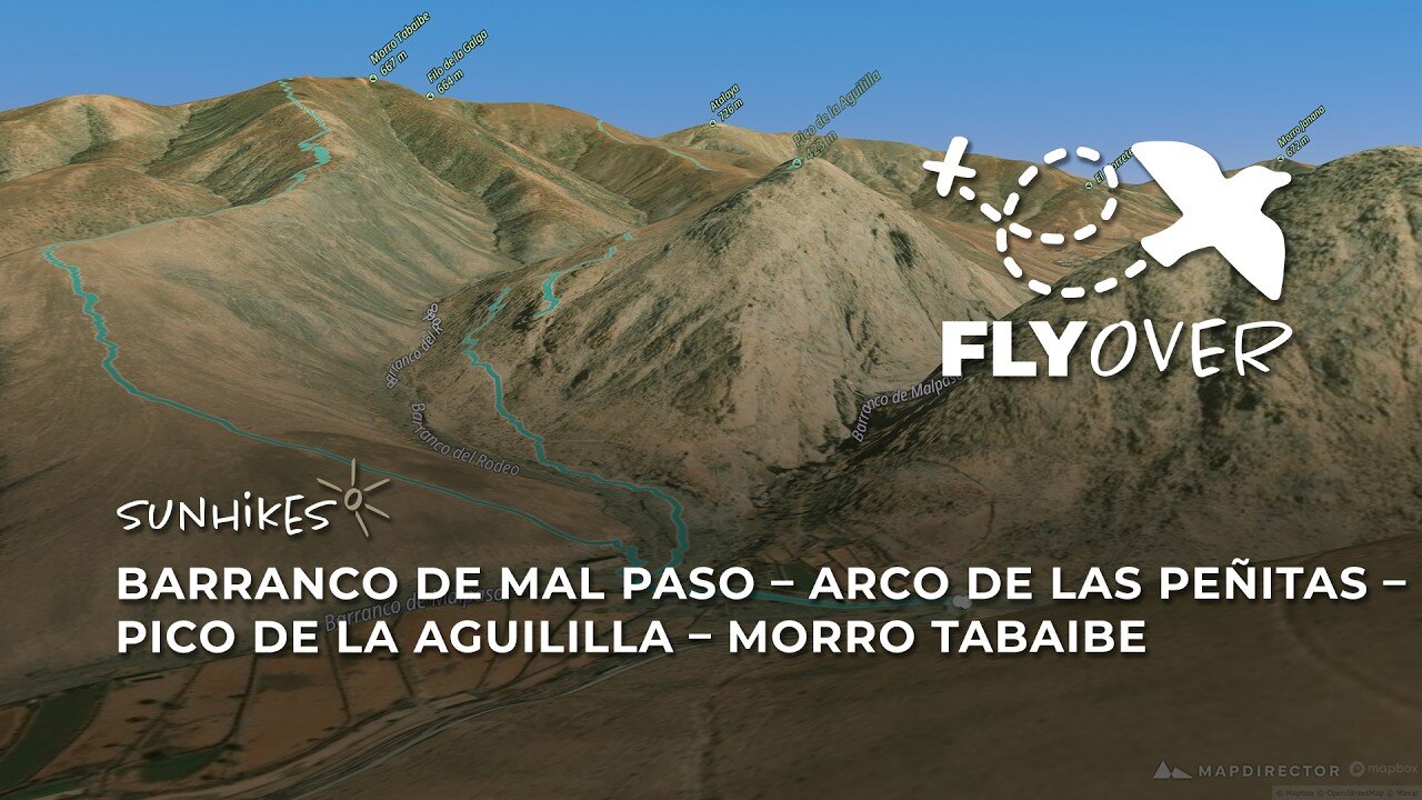 Fuerteventuras extreme Bergwelt im 3D-Flyover: Schwere Gratrunde über den Morro Tabaibe