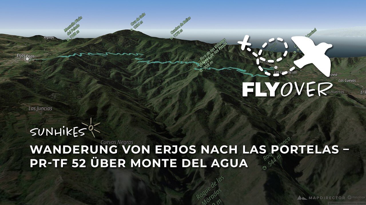 Teneriffas magischer Lorbeerwald: Die legendäre Monte del Agua Strecke im virtuellen Flyover Video