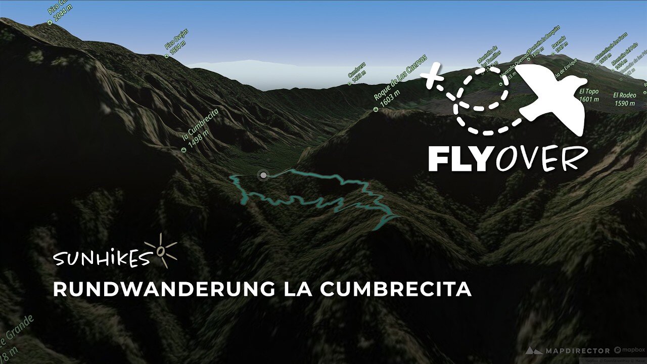 La Palma – Mini-Tour mit Riesen-Aussicht: Die Caldera-Blicke von La Cumbrecita im 3D-Flyover