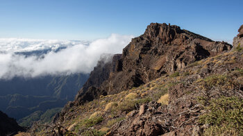 Wolken an der Caldera de Taburiente auf La Palma