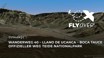 Durch die gewaltige Ucanca-Ebene zum Felsschuh der Königin: Teneriffa Wanderweg 40 im Flyover Video