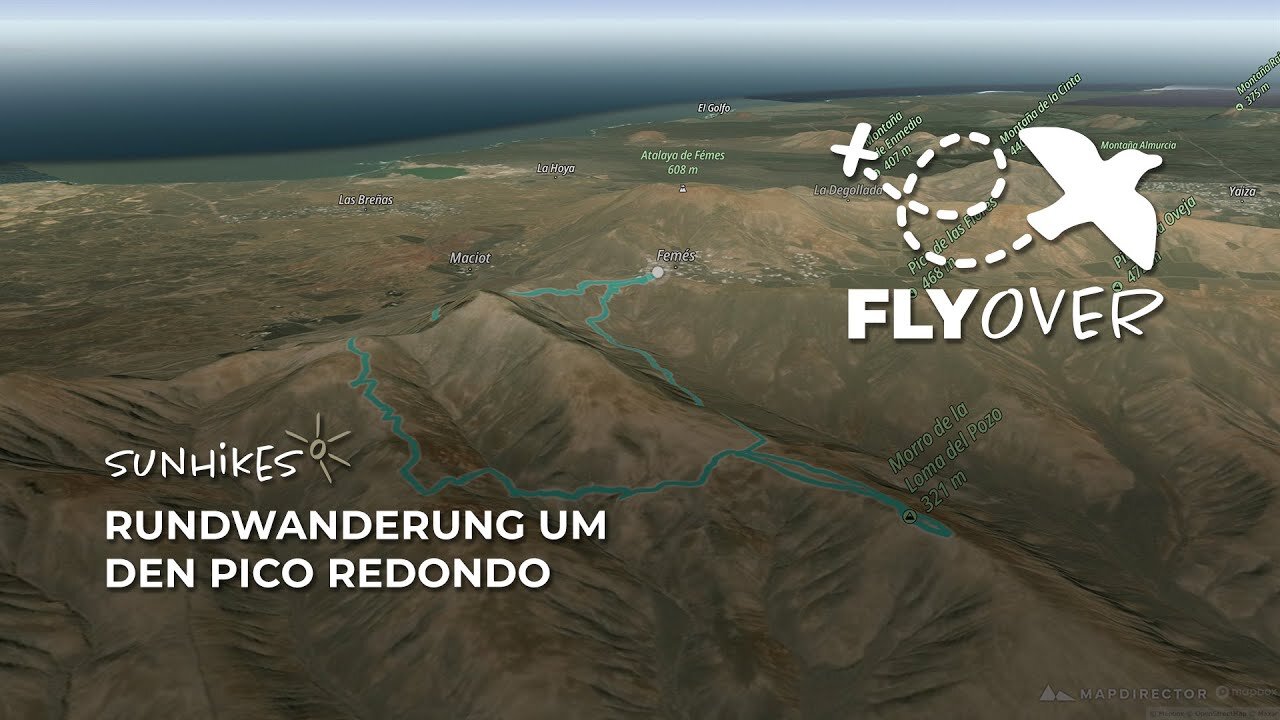 Rundwanderung Pico Redondo auf Lanzarote – Flyover