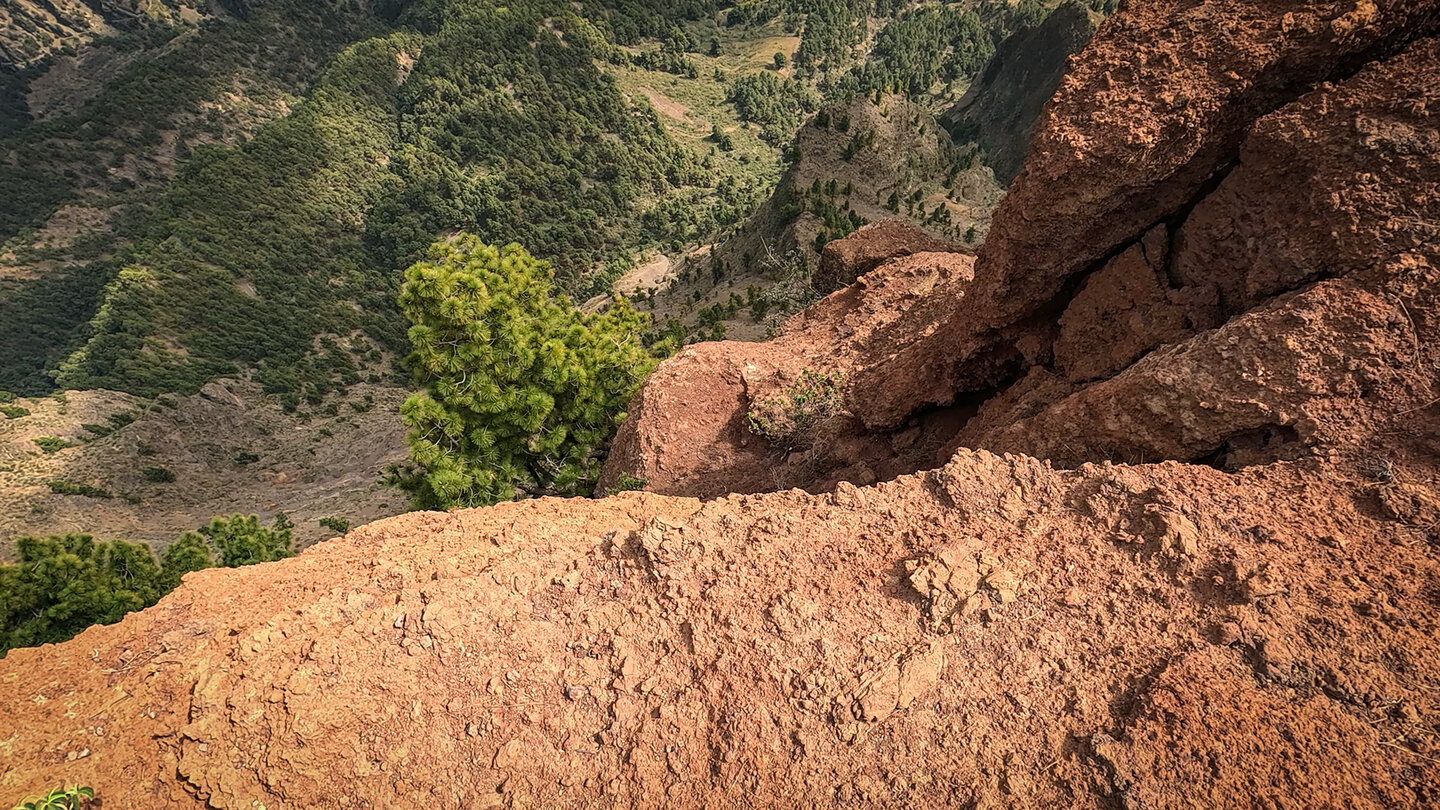 Tiefblick vom Risco de las Pareditas